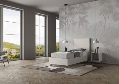 Letto singolo imbottito similpelle Focus