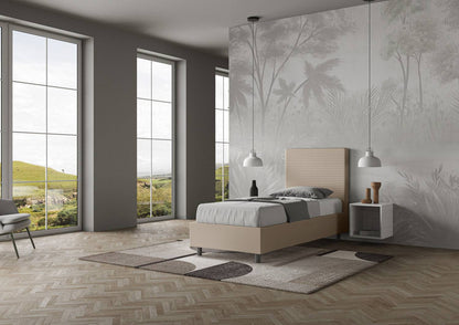 Letto singolo imbottito similpelle Focus