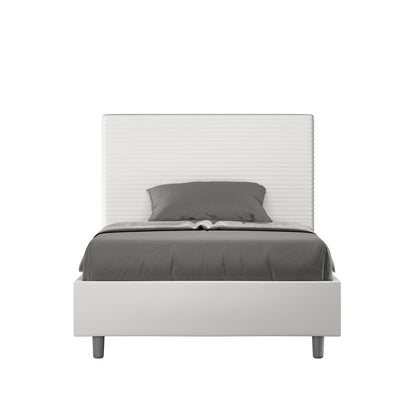 Letto singolo contenitore imbottito similpelle Focus
