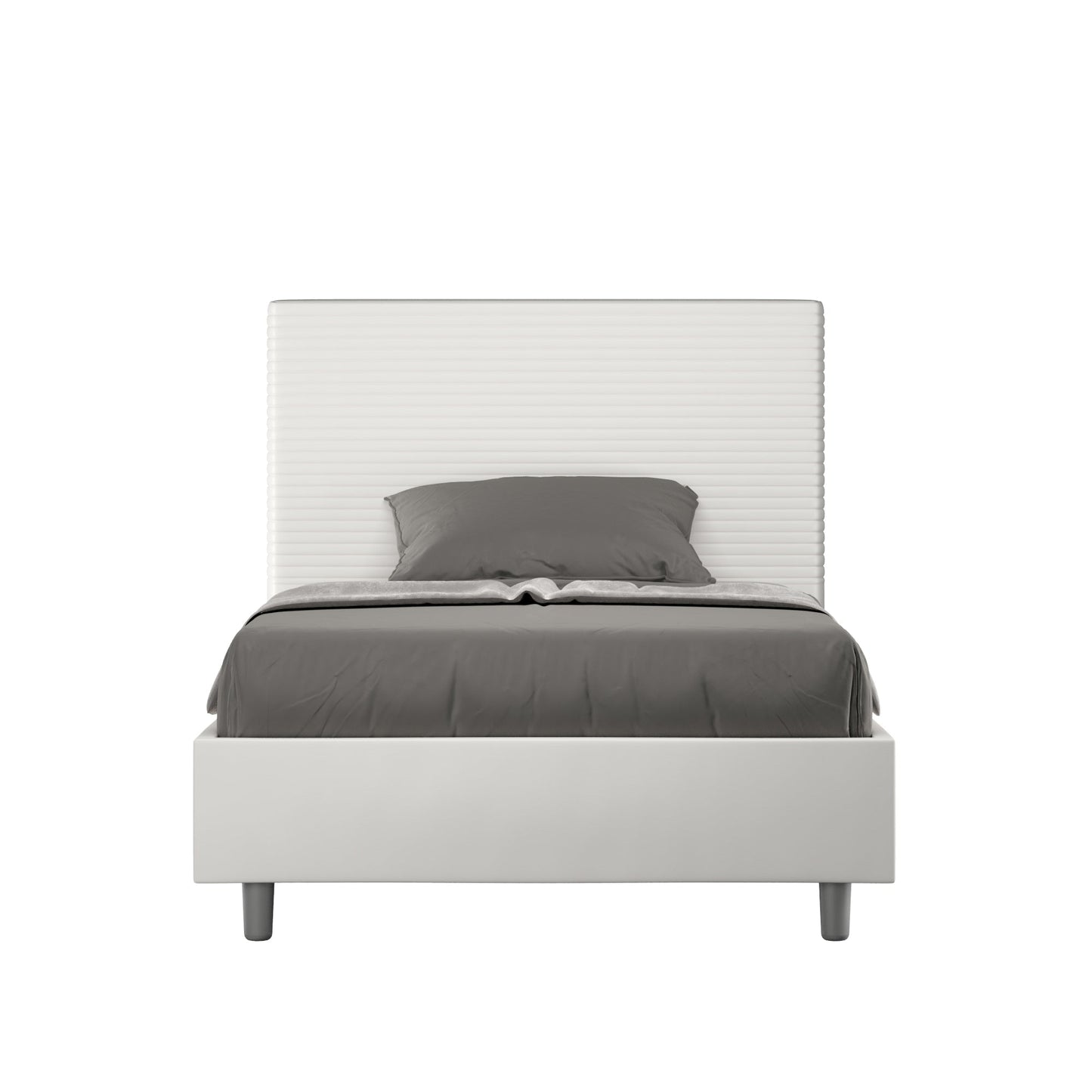 Letto singolo contenitore imbottito 100x190 similpelle Focus