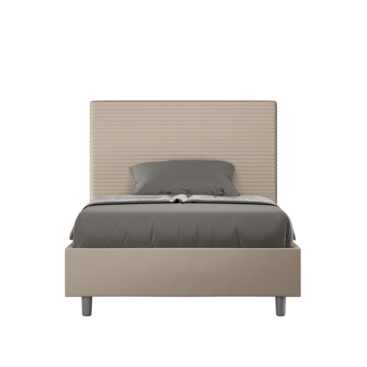 Letto singolo contenitore imbottito 100x190 similpelle Focus