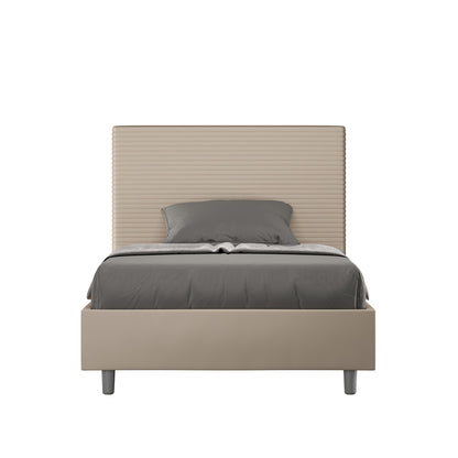 Letto singolo contenitore imbottito 100x190 similpelle Focus