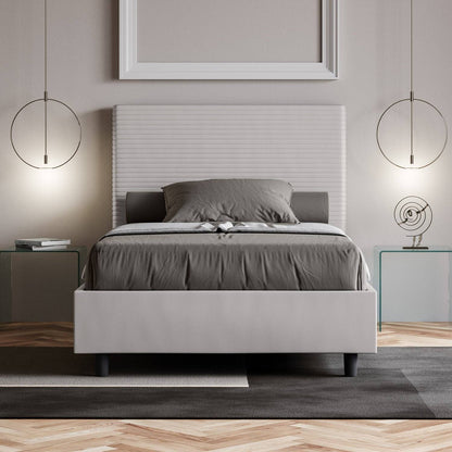 Letto singolo contenitore imbottito 100x190 similpelle Focus