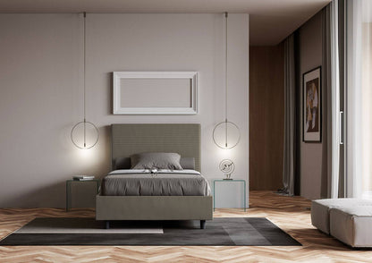 Letto singolo contenitore imbottito 100x190 similpelle Focus
