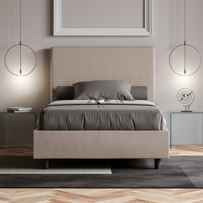 Letto singolo contenitore imbottito 100x190 similpelle Focus