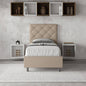 Priya Single Bed 80x210 in Faux Leather with Storage - W.95xD.230 H.122 cm, Made in Italy