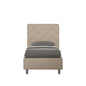 Priya Single Bed 80x210 in Faux Leather with Storage - W.95xD.230 H.122 cm, Made in Italy
