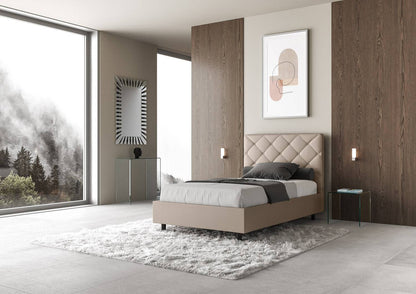 Einzelbett Polsterbett Kunstleder mit Stauraum Priya