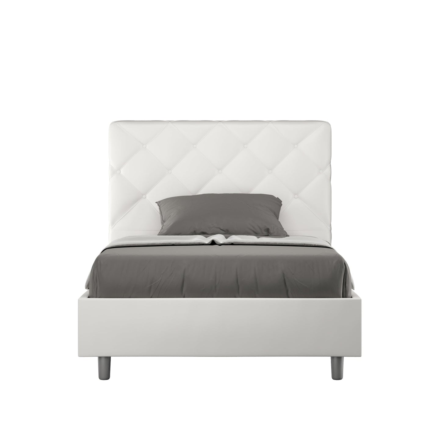 Einzelbett Polsterbett Kunstleder mit Stauraum Priya