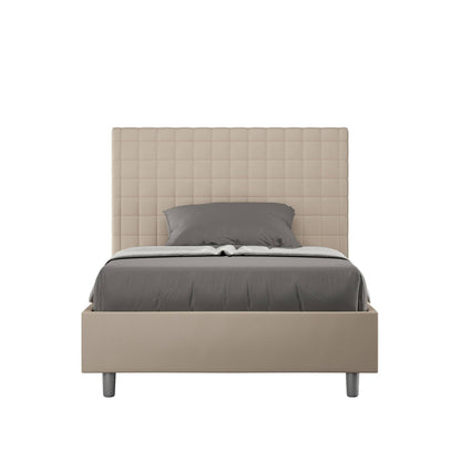 Letto singolo contenitore imbottito similpelle Sunny