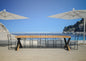 Lilac Extendable Console Table in Stained Fir with Anthracite Frame