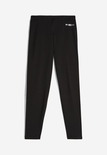 Freddy pantalone Leggings 7/8 da donna in jersey Lime N nero