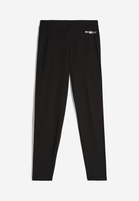 Freddy pantalone Leggings 7/8 da donna in jersey Lime N nero