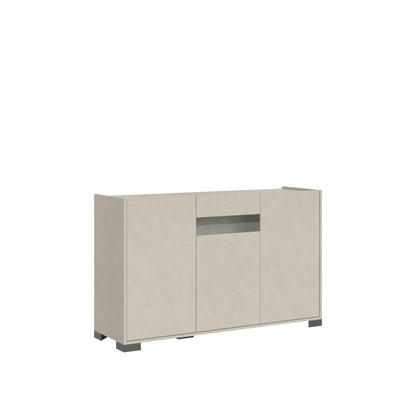 Highboard und Highboard mit TV-Ständer Riflesso Hochglanz Weiß und Kaschmir