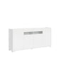 Madia and high Credenza with TV stand Riflesso white gloss and cashmere