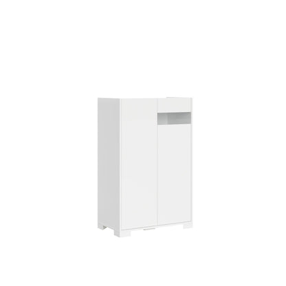 Highboard und Highboard mit TV-Ständer Riflesso Hochglanz Weiß und Kaschmir