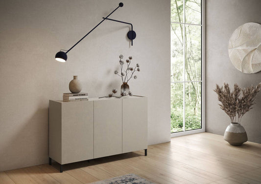 Highboard und Sideboard Solaria Kaschmir mit Türen und Schubladen