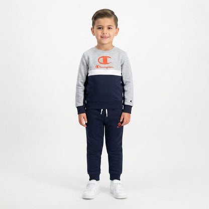 Champion Tuta Sportiva Junior Cotone Felpato Sweatsuit 307721 BS517 Blu