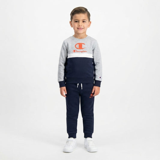 Champion Tuta Sportiva Junior Cotone Felpato Sweatsuit 307721 BS517 Blu