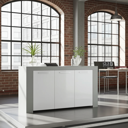 Sideboard 3 Doors Ambit White Cement