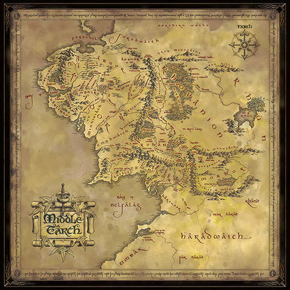 Puzzle 1000Pz Il Signore Degli Anelli Mappa Terra Di Mezzo Lords Of The Rings