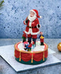 Rotierender Weihnachtsmann mit Elfen und RGB-Musik – Lose