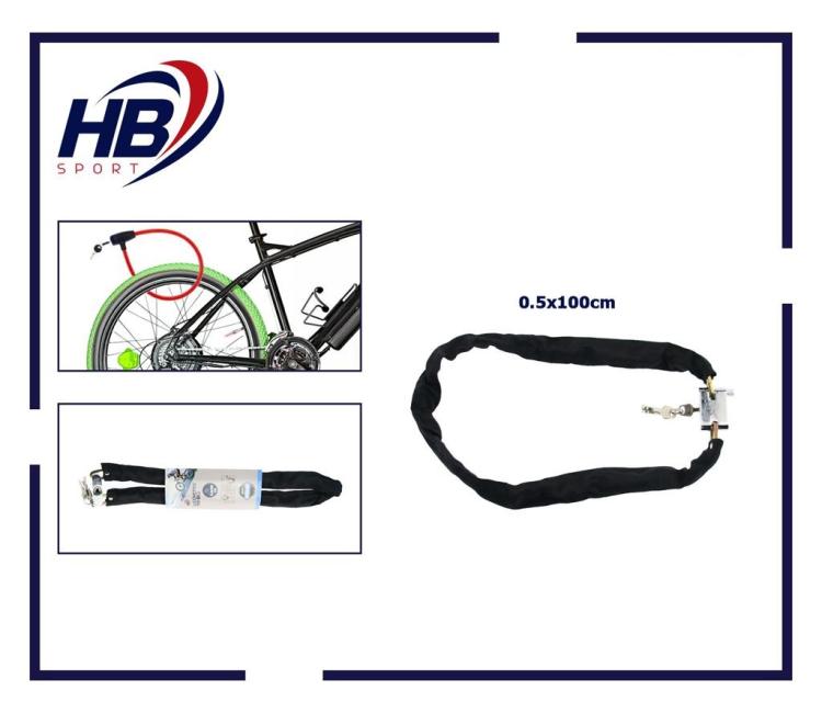 Kette + Vorhängeschloss Metall Diebstahlschutz für Roller Motorrad Fahrrad ummantelt 3 Schlüssel