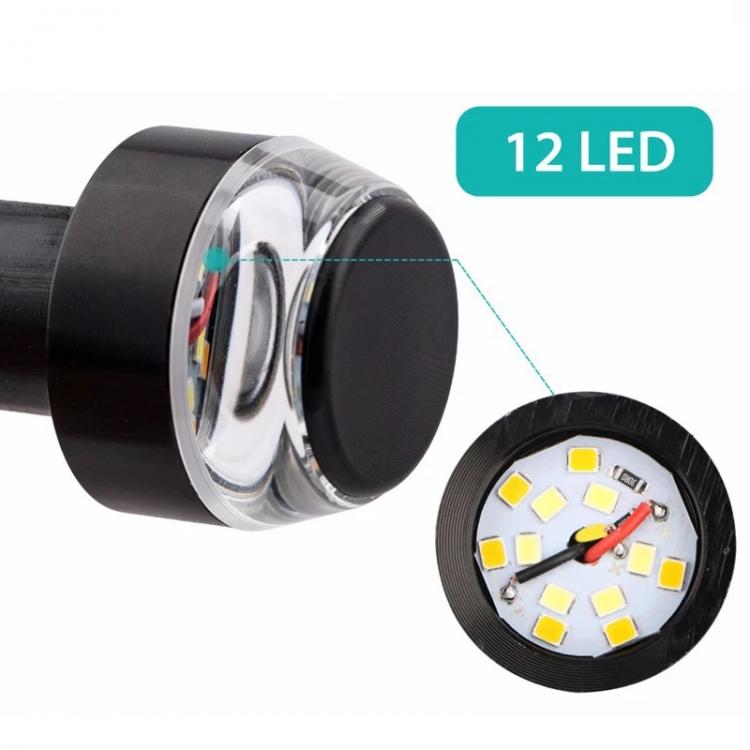 2er-Paar Motorrad Handgriff Licht Blinker LED Blinker 12V Lenkerkontrollleuchte
