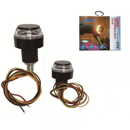 2er-Paar Motorrad Handgriff Licht Blinker LED Blinker 12V Lenkerkontrollleuchte