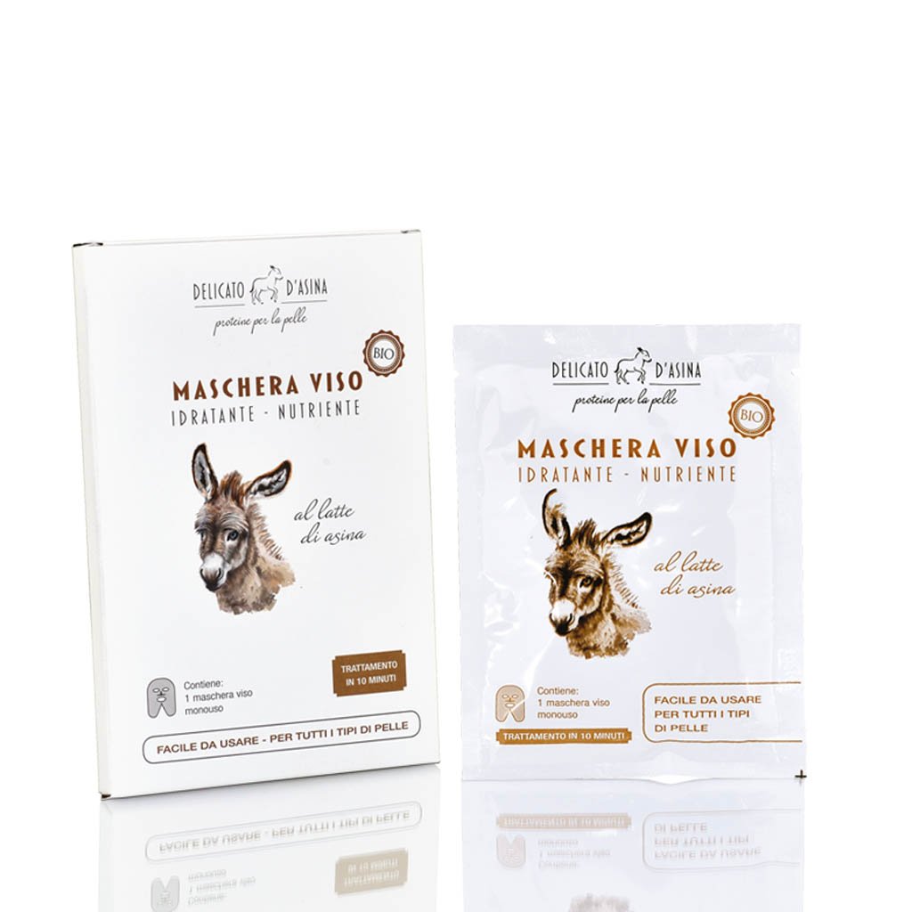 La Dispensa Maschera Viso Idratante Nutriente Al Latte Di Asina Per Tutti I Tipi Di Pelle  20 ml