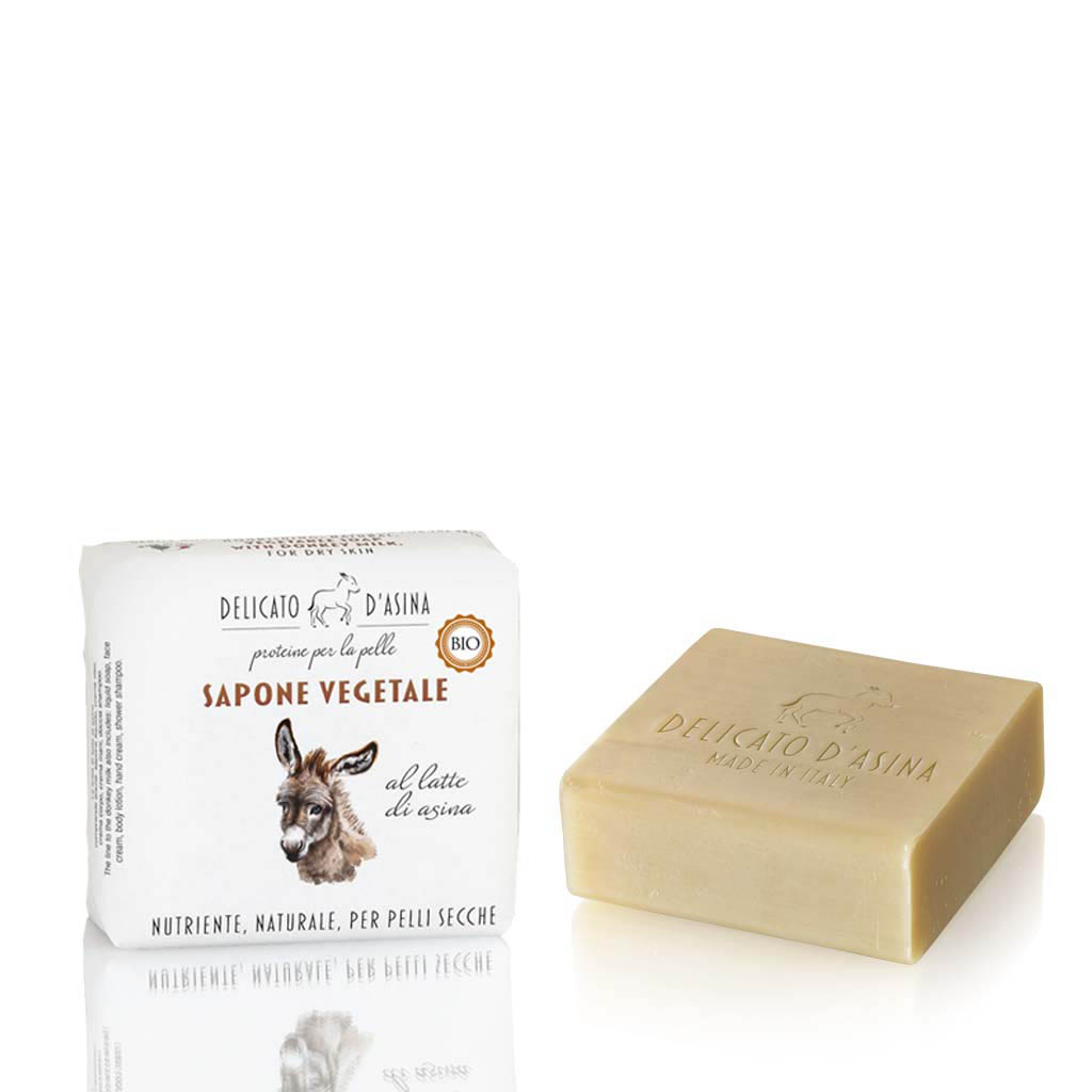 La Dispensa Saponetta Vegetale Viso E Corpo Nutriente Per Pelli Secche Al Latte Di Asina 100 gr