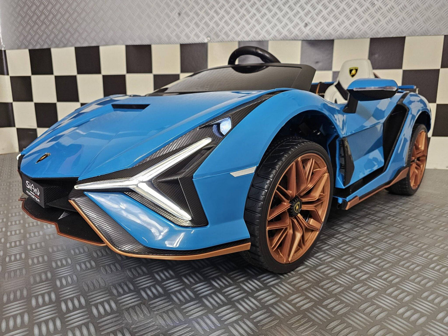 Kinder-Elektroauto Lamborghini Sian 24 V – 2 Sitzer – Blau