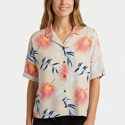 Lee Camicia Uomo Beige Floreale Resort Floral - L46DDWNQ