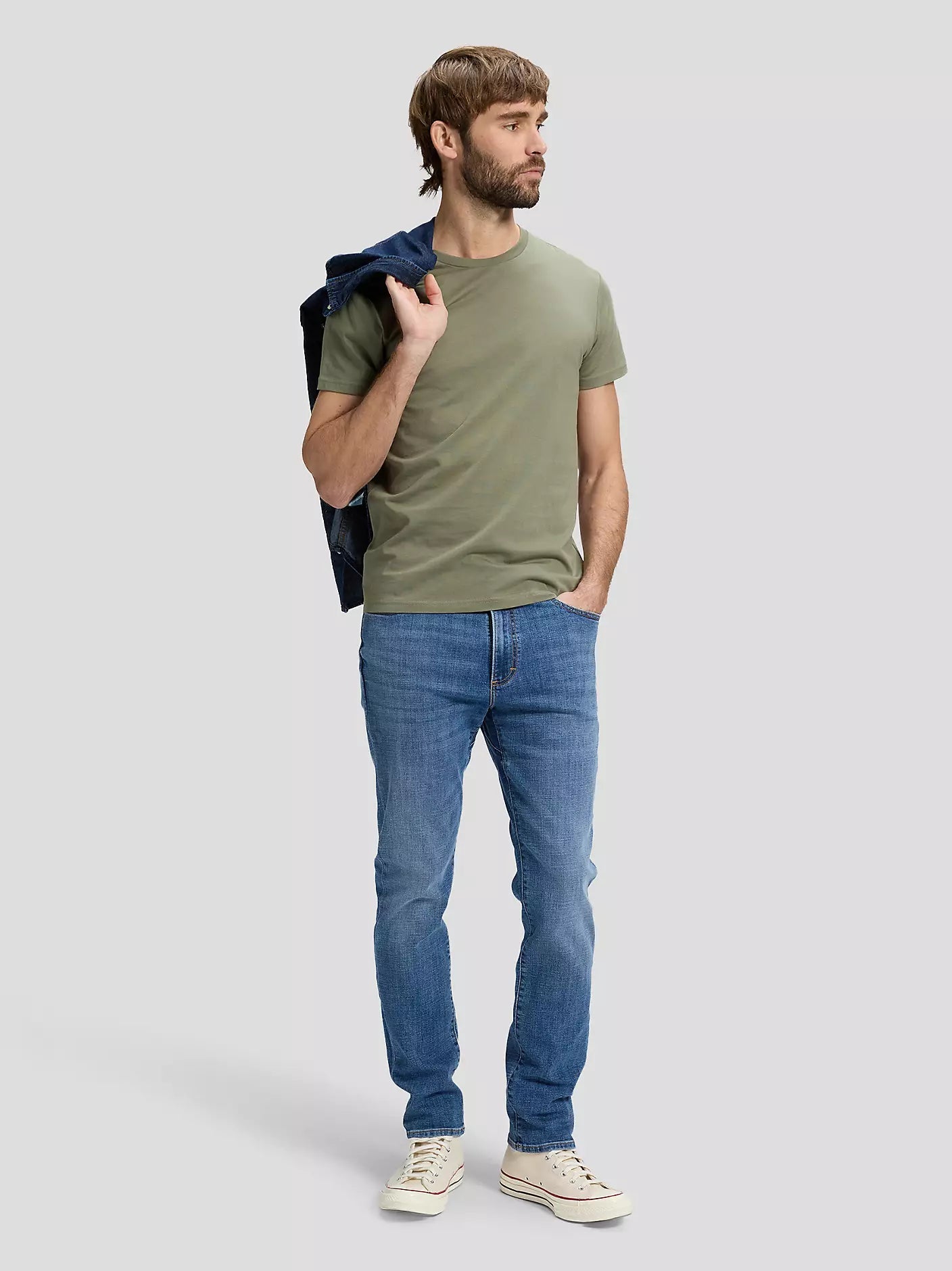 Lee Pantalone Jeans Uomo Slim MVP 112376321 Blue Print