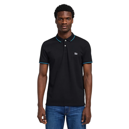 Lee polo manica corta da uomo in cotone pique L61ARL01 nero
