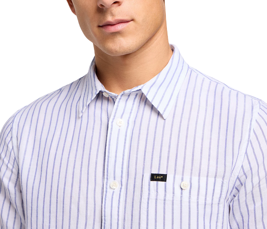 Lee camicia manica corta da uomo a righe 4112349347 blu