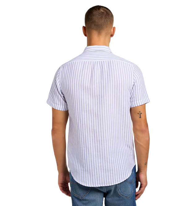 Lee camicia manica corta da uomo a righe 4112349347 blu