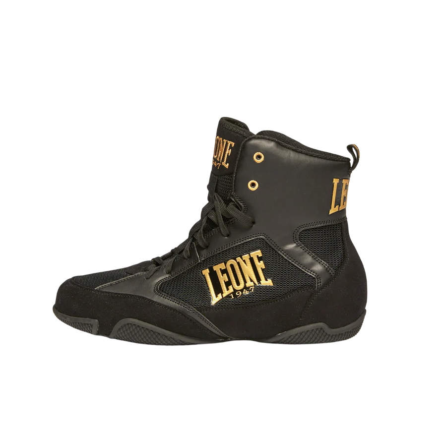 Leone 1947 Stivaletti Premium CL110 Nero – Scarpe da Boxe Unisex, Comfort e Stabilità