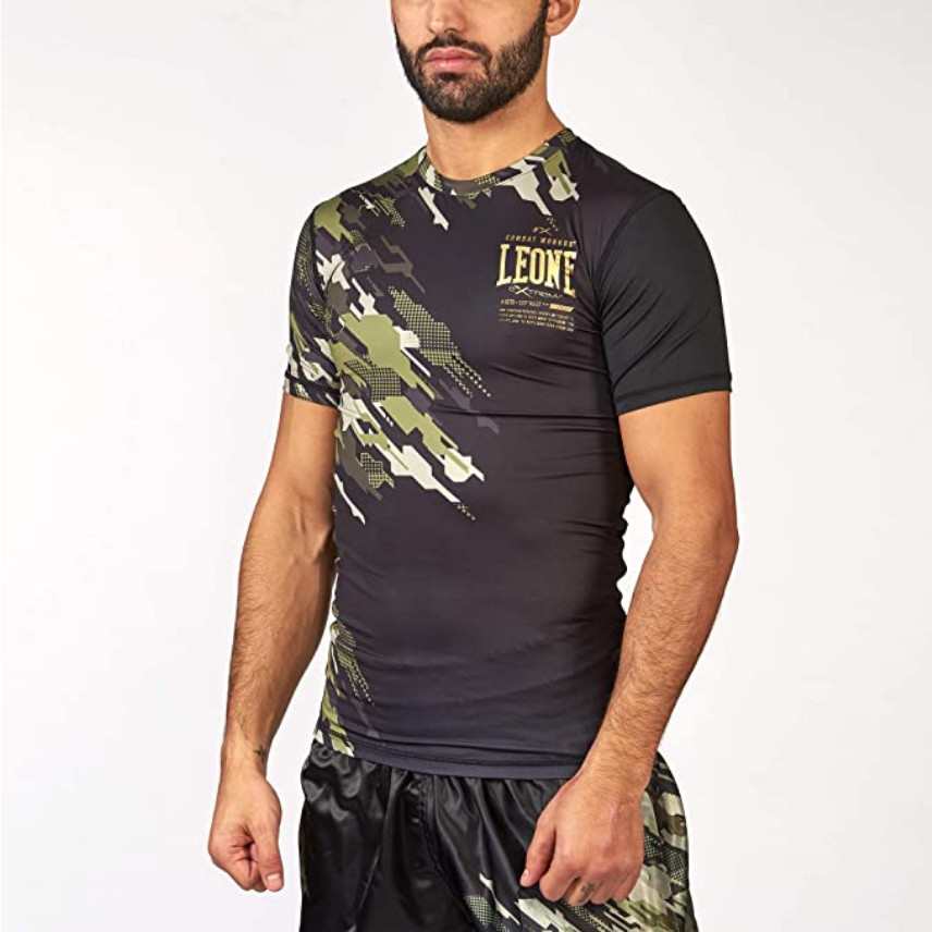 Leone T-shirt Camo a Compressione ABX15 - Maglietta Sportiva Uomo