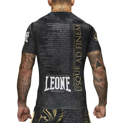 Leone maglia manica corta MMA Rashguard Legionarivs AB925 nero