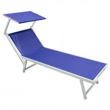 Liege Bari Blau: Aluminium und Textilene, 181x61x38 cm