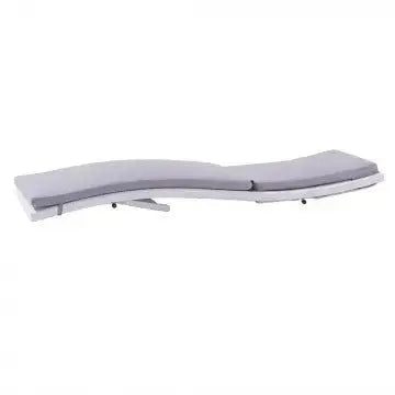 Lettino Honolulu con Cuscino, Cuscino Grigio Chiaro, cm 67x206x32