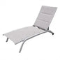 Stackable Itaca Sun Lounger: Dove Grey Aluminum, Ecru' Padded Textilene, 194x71x83 cm