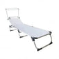 Folding Sun Lounger Kamp - White, 188x59x30 cm