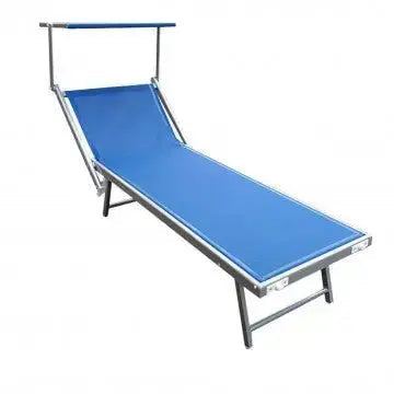 Lettino Rimini - Blu, 183x61x38 cm