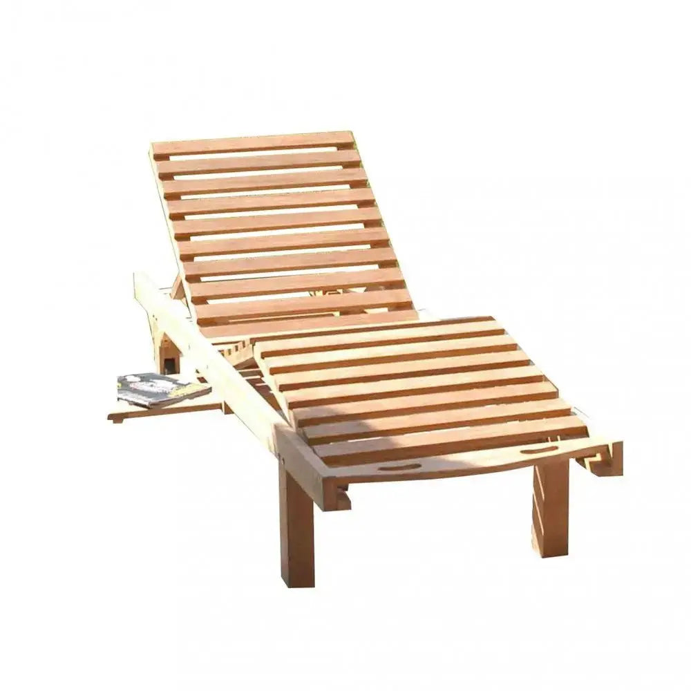 Liege Lidia aus massivem Teakholz 208x65x35cm