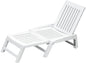 Folding sun lounger 3 positions Orfeo white