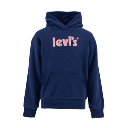 Levi's Felpa da ragazza con cappuccio e stampa logo avanti 3EF958 4EF958 BA5 blu