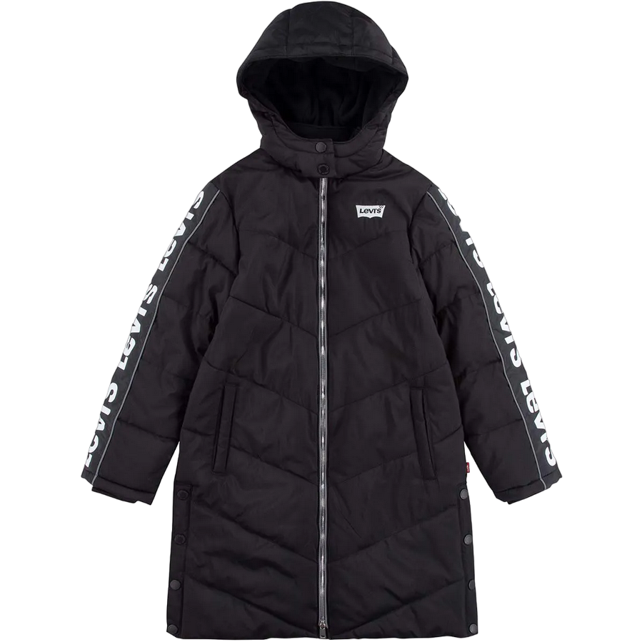 Levi's Giubbotto lungo con cappuccio Junior 4ED550-023 nero