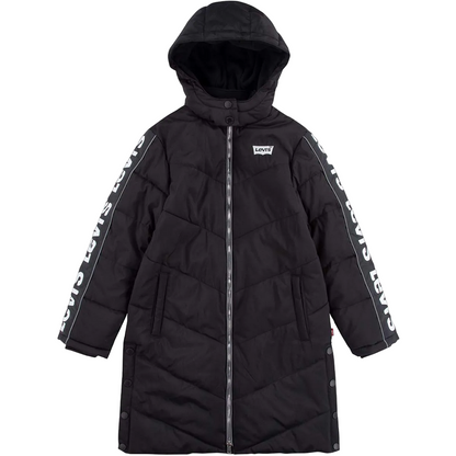 Levi's Giubbotto lungo con cappuccio Junior 4ED550-023 nero